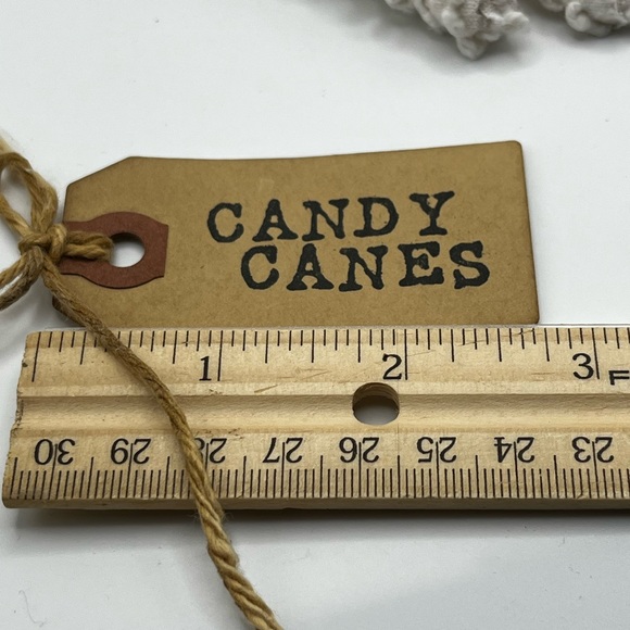 6 handmade vintage chenille hobnail Christmas candy canes ornaments farmhouse - Picture 9 of 11